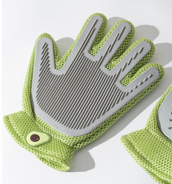 2-in-1 Pet Grooming Gloves – Deshedding Brush & Massage Gloves for Cats & Dogs