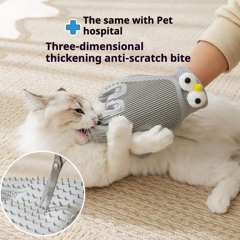 2-in-1 Pet Grooming Gloves – Deshedding Brush & Massage Gloves for Cats & Dogs